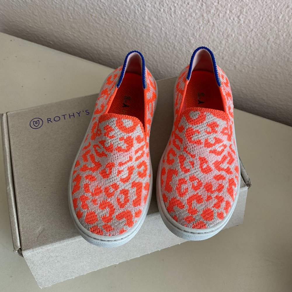 ROTHY'S Pink Camo Spot Slip On Sneakers Shoes